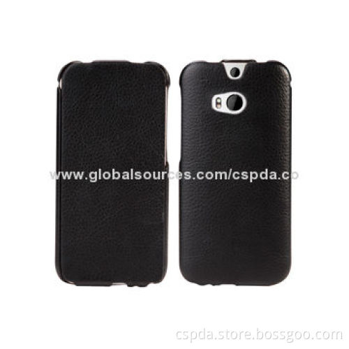 Flip PU Leather Cold Shape Cases for HTC One 2 M8, Different Colors are Available